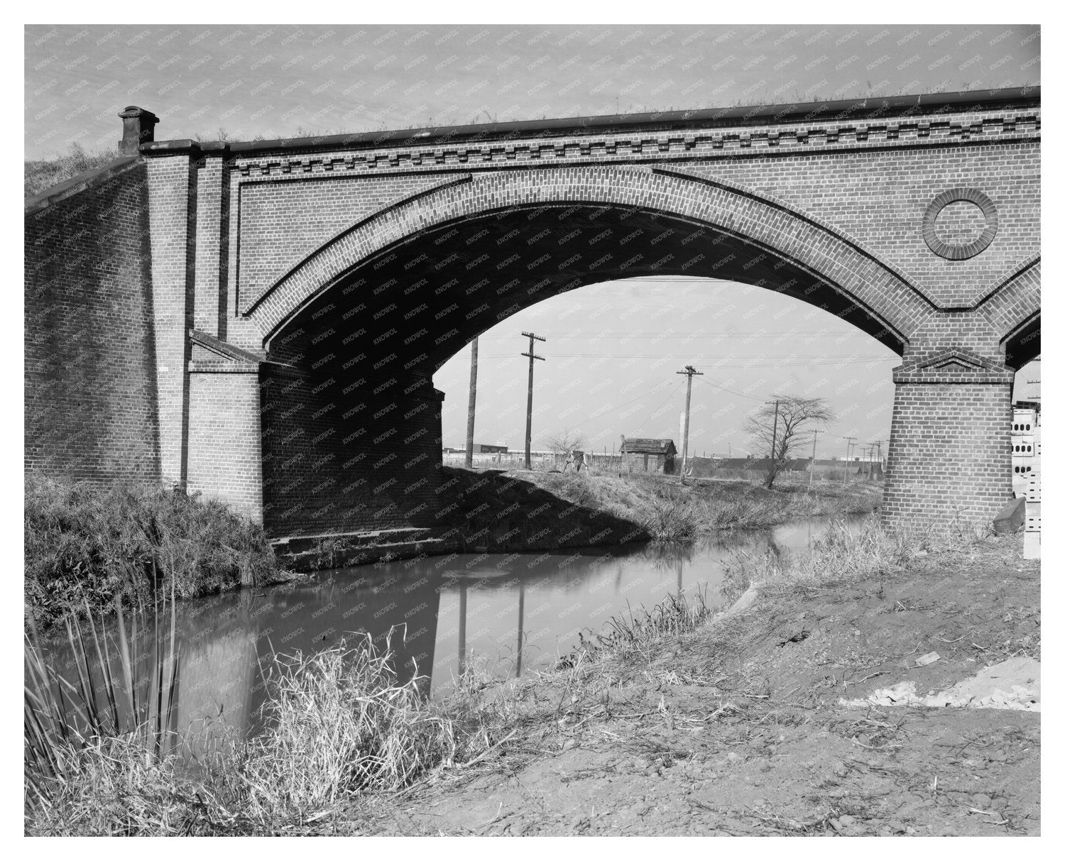 1848 Savannah Railroad Bridge Photo, Georgia History