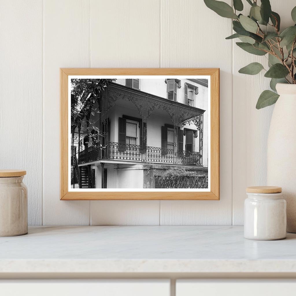Savannah GA House Architecture 1870s Vintage Photo
