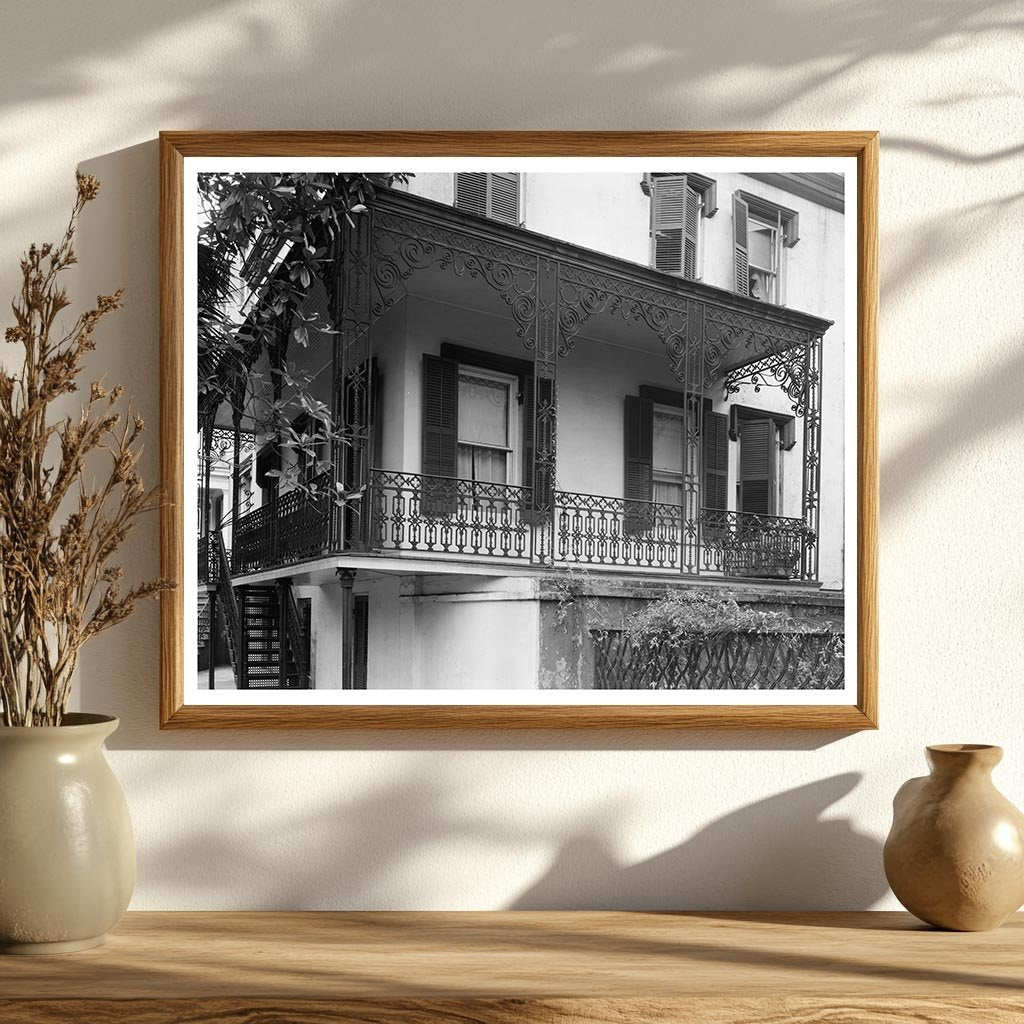 Savannah GA House Architecture 1870s Vintage Photo