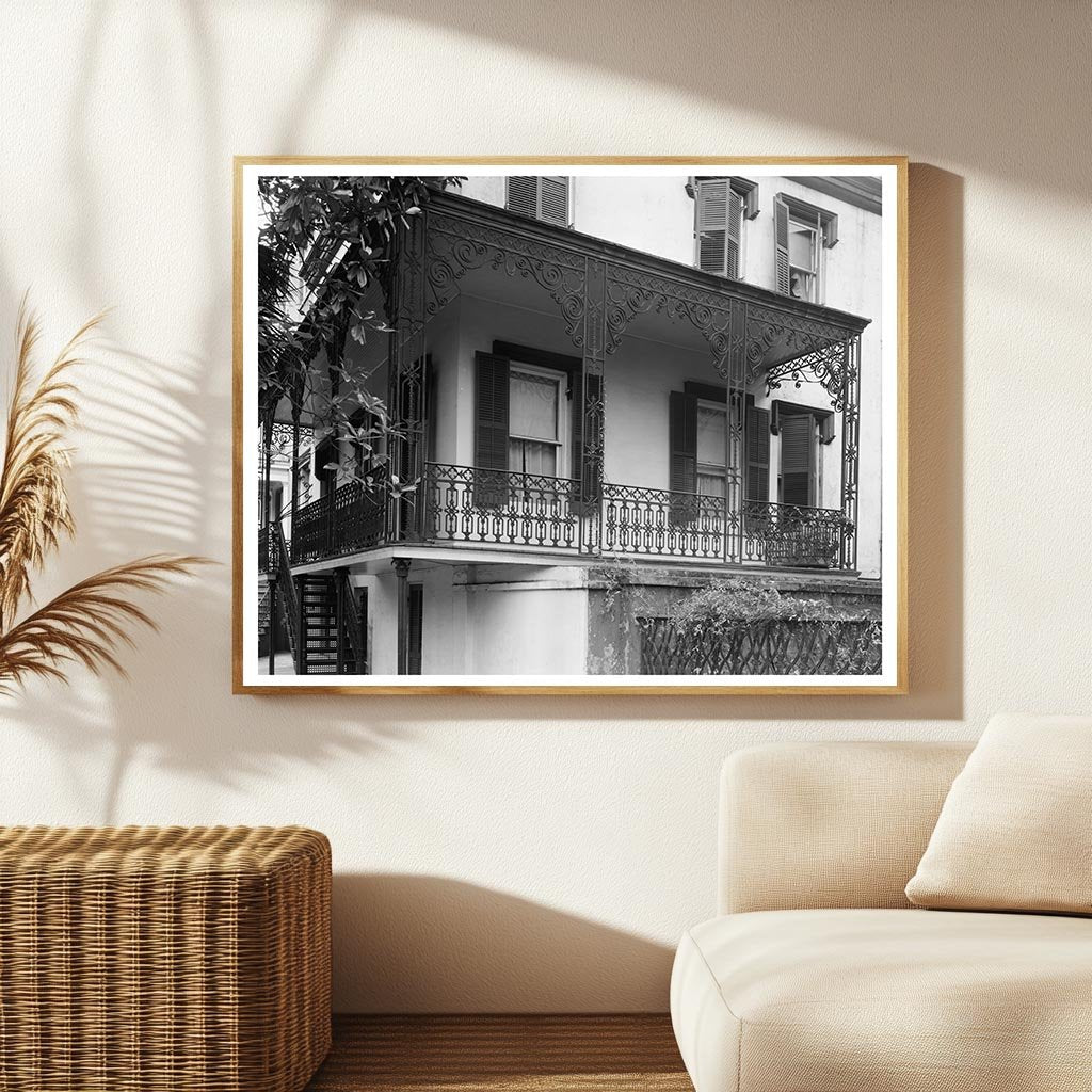 Savannah GA House Architecture 1870s Vintage Photo