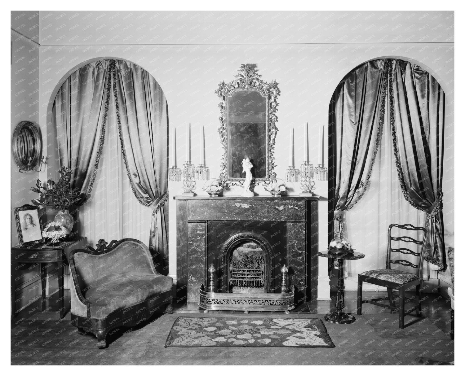 Mid-19th Century Interior Photo, Savannah, GA 1850