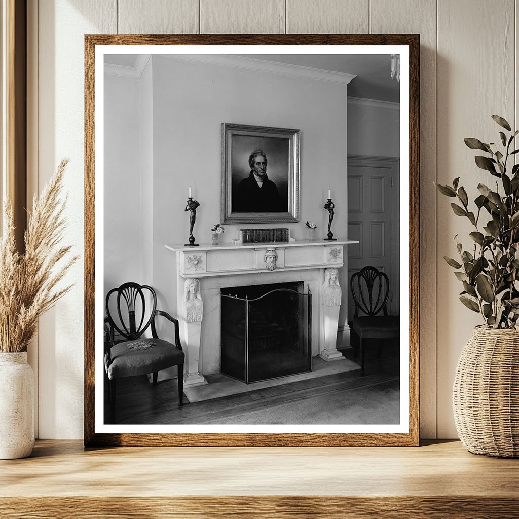 Vintage Interior of 1820 Home in Savannah, GA, 1957