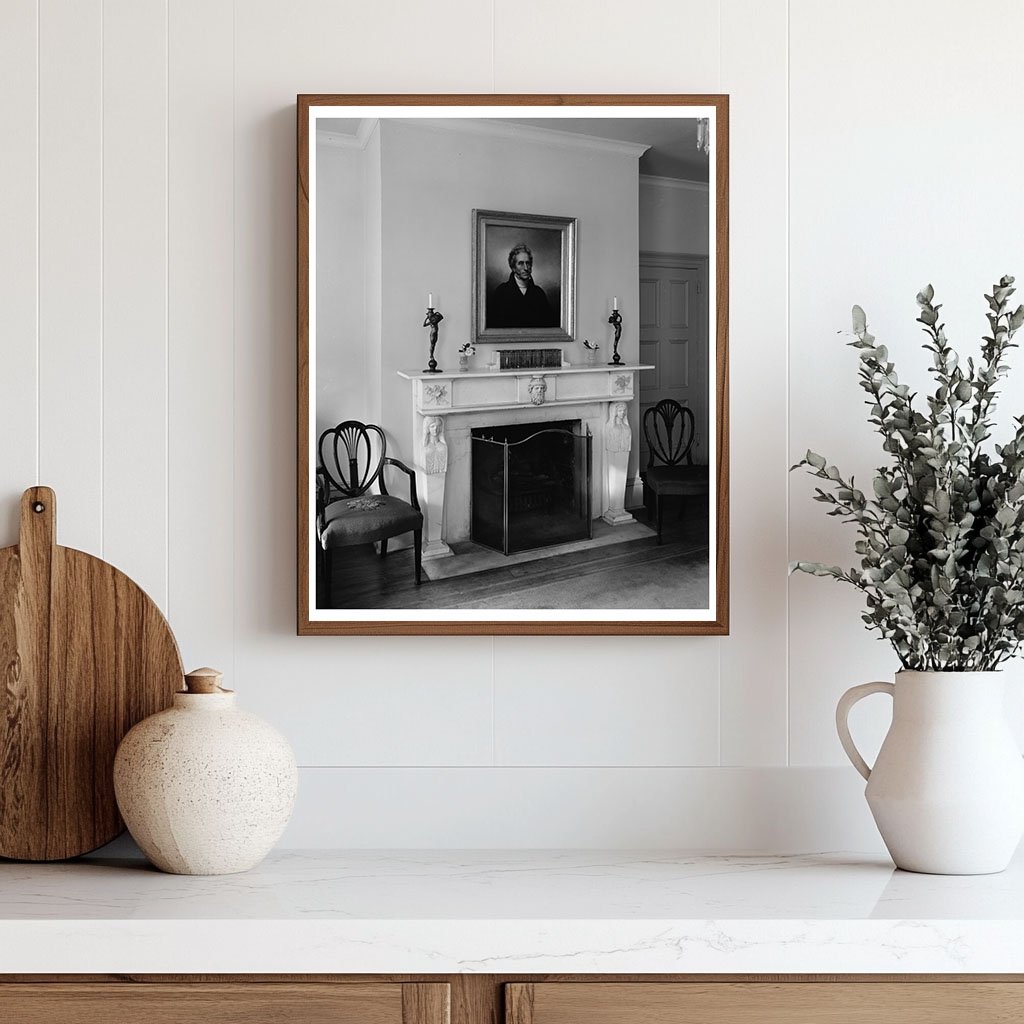 Vintage Interior of 1820 Home in Savannah, GA, 1957
