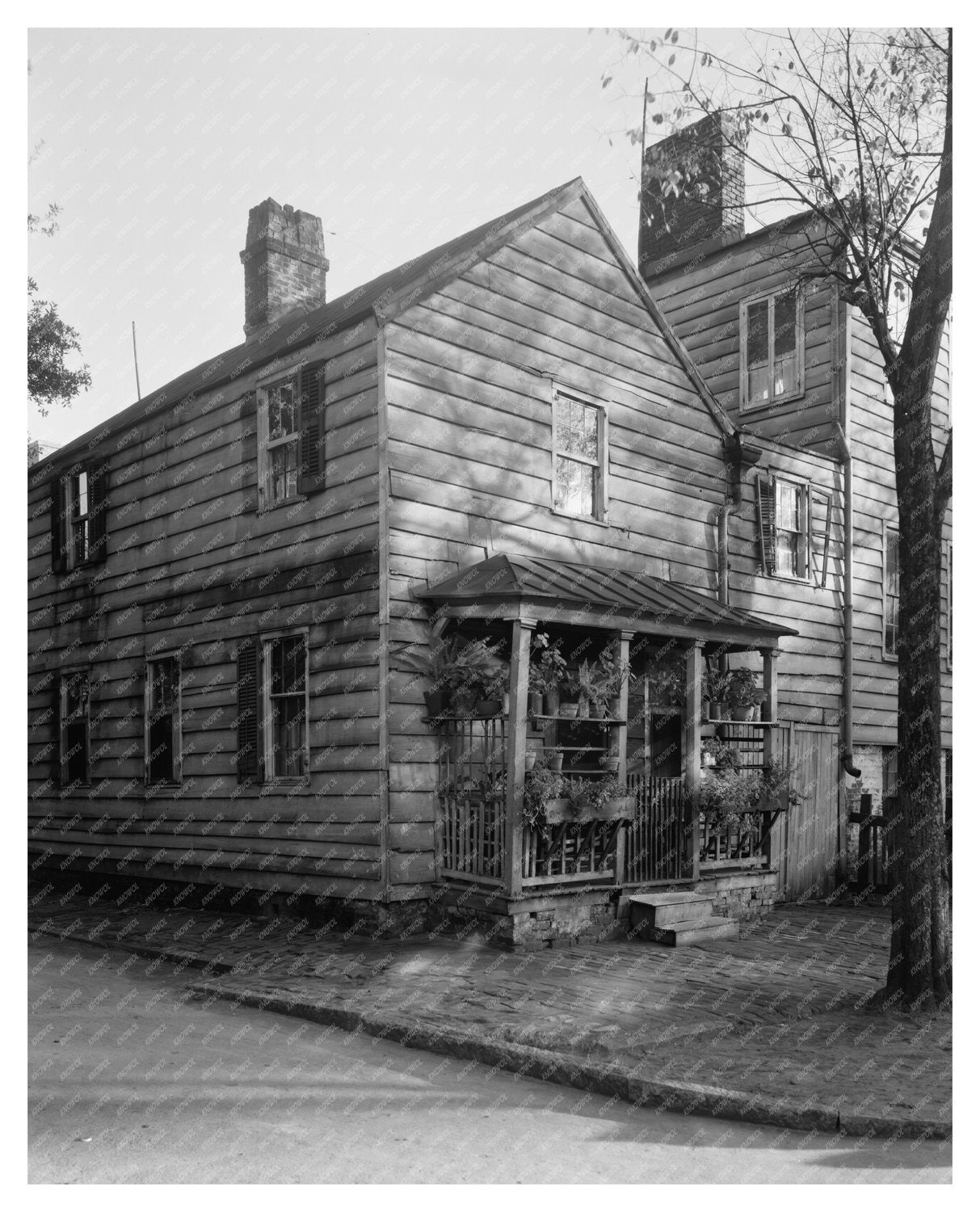 Vintage Savannah Architecture Photo, Georgia 1957