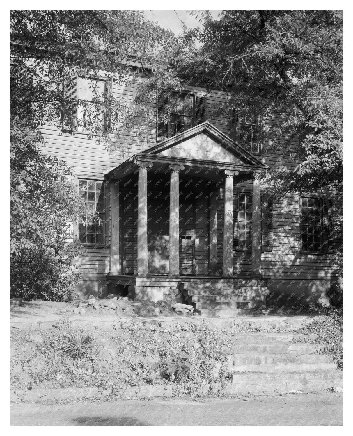 Historic Greensboro Building, Georgia 1800 - Vintage Photo