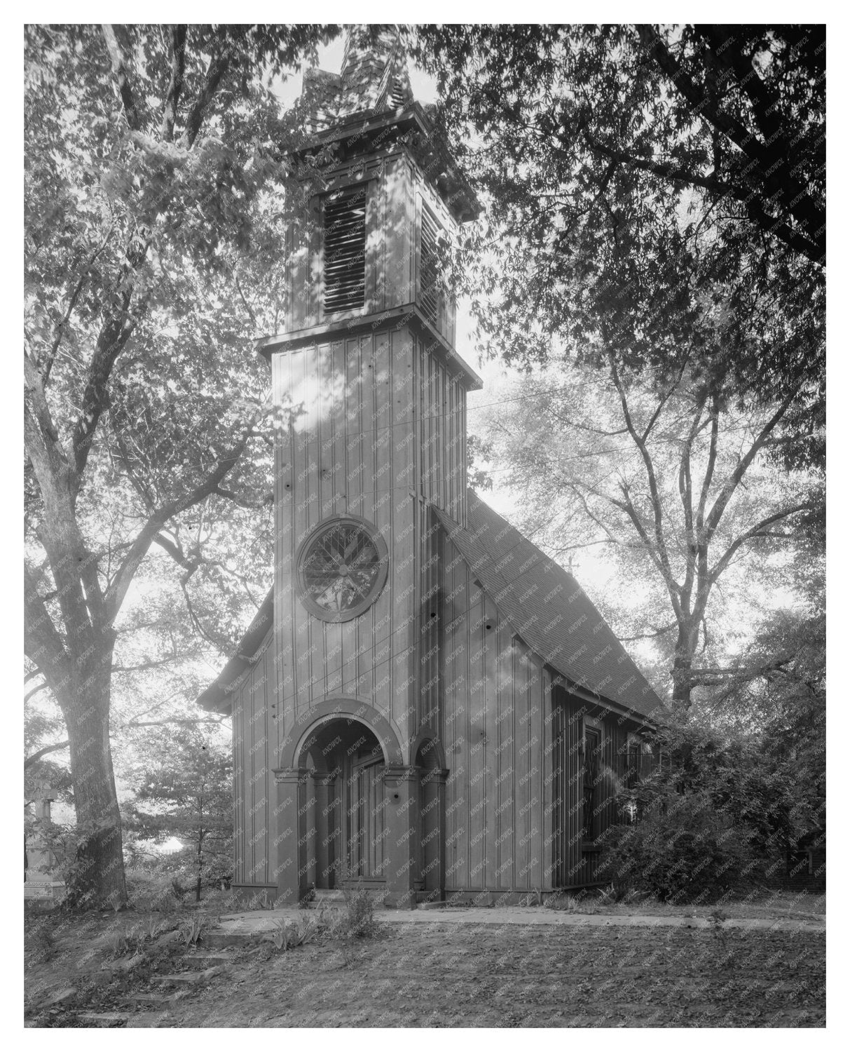 Historic Church in Greensboro, GA - 1852 Photo, 1957 Release