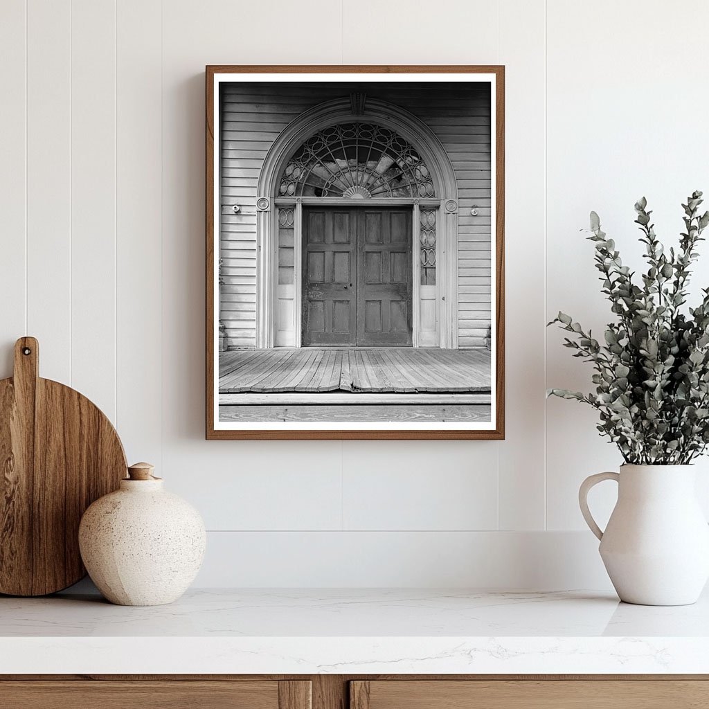 Vintage Stair Hall Photo, Haddock, GA, 1957