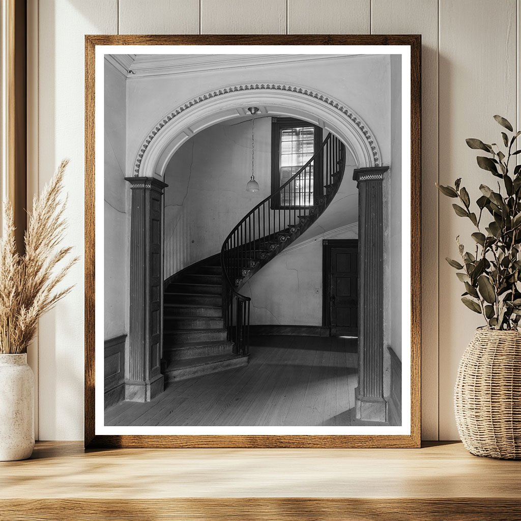 Haddock GA Stairhall Architecture 1957 Historical Photo