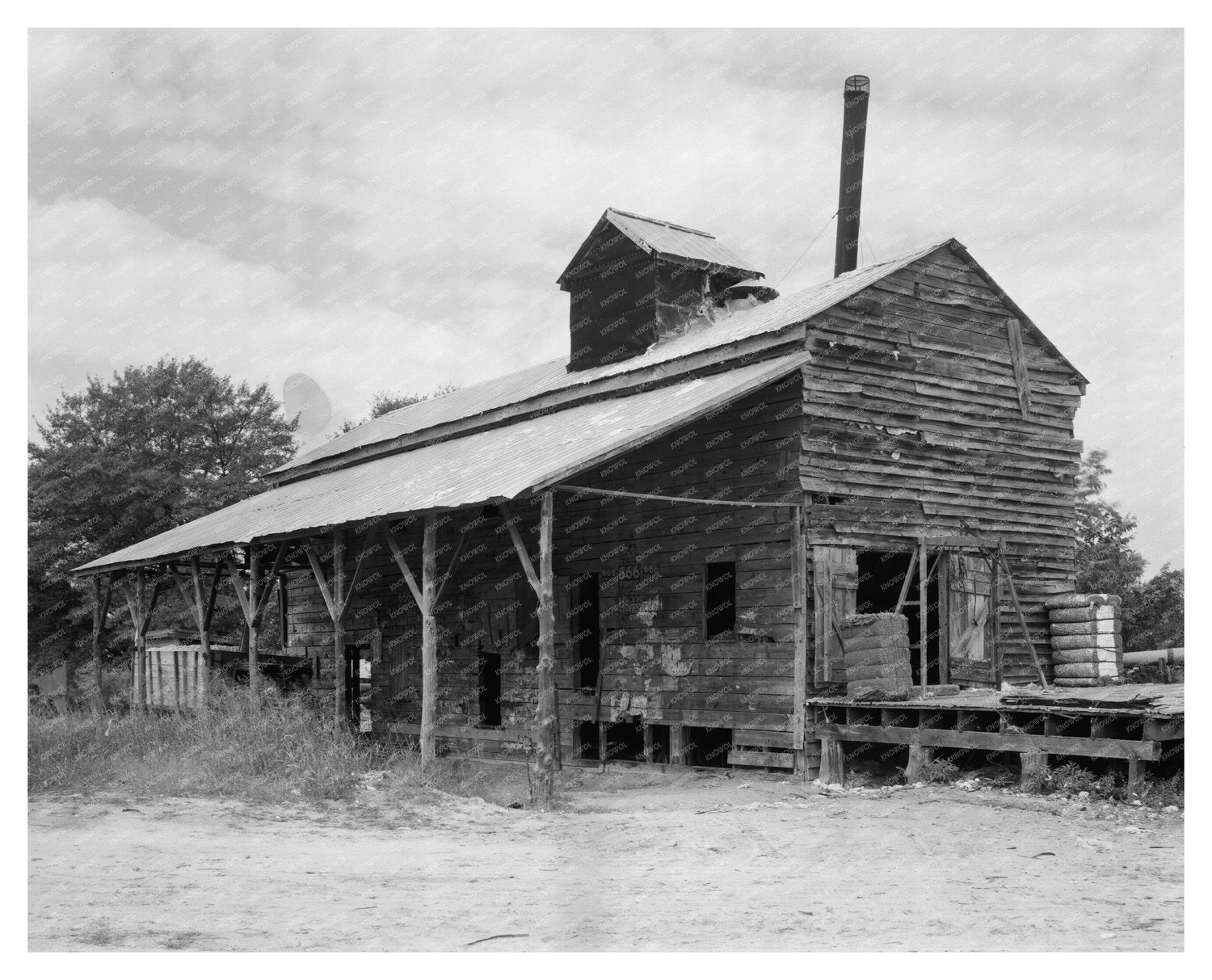 Cotton Gin in Lexington, Oglethorpe County, GA, 1957