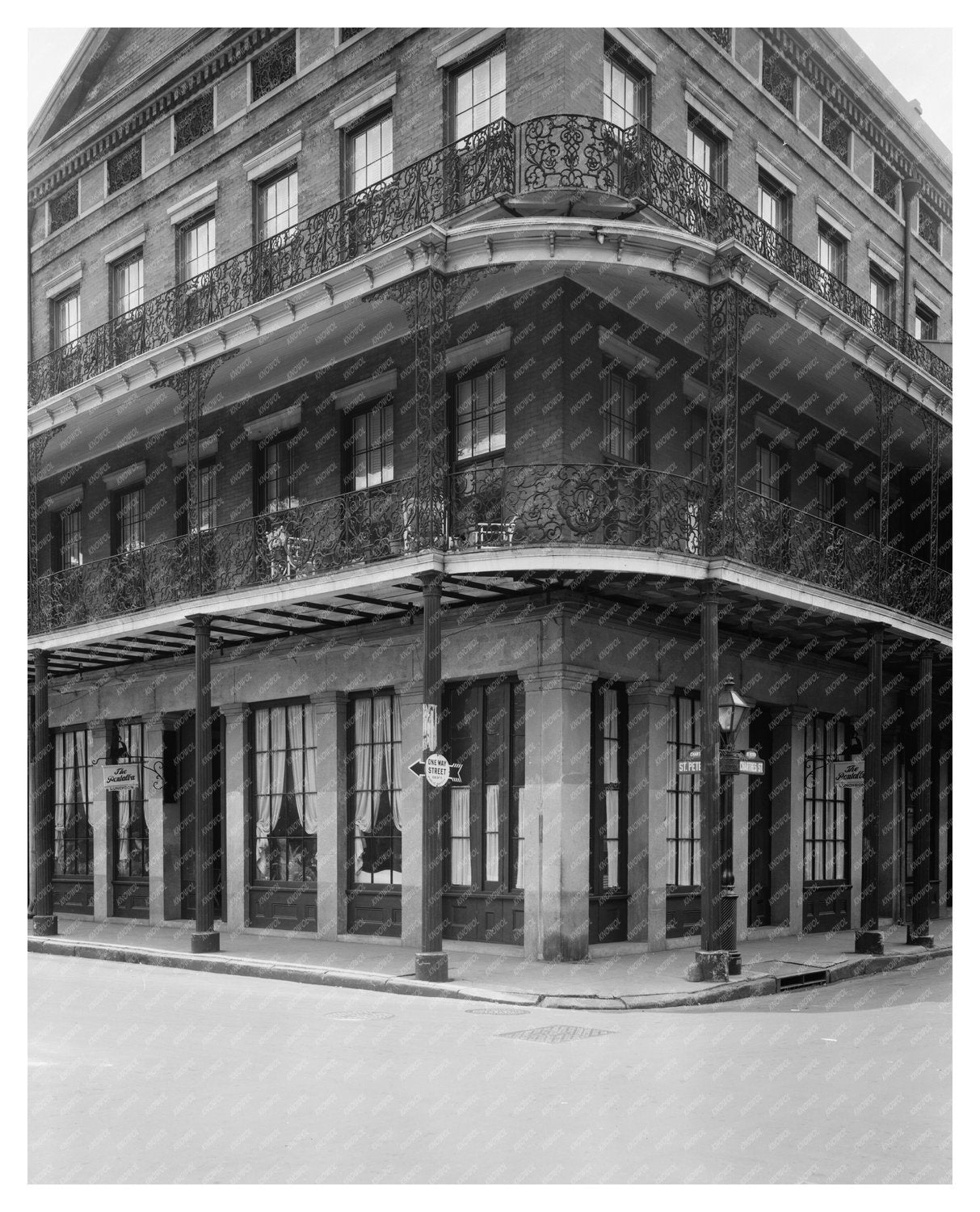 Vintage New Orleans Architecture Photo, Louisiana 1849