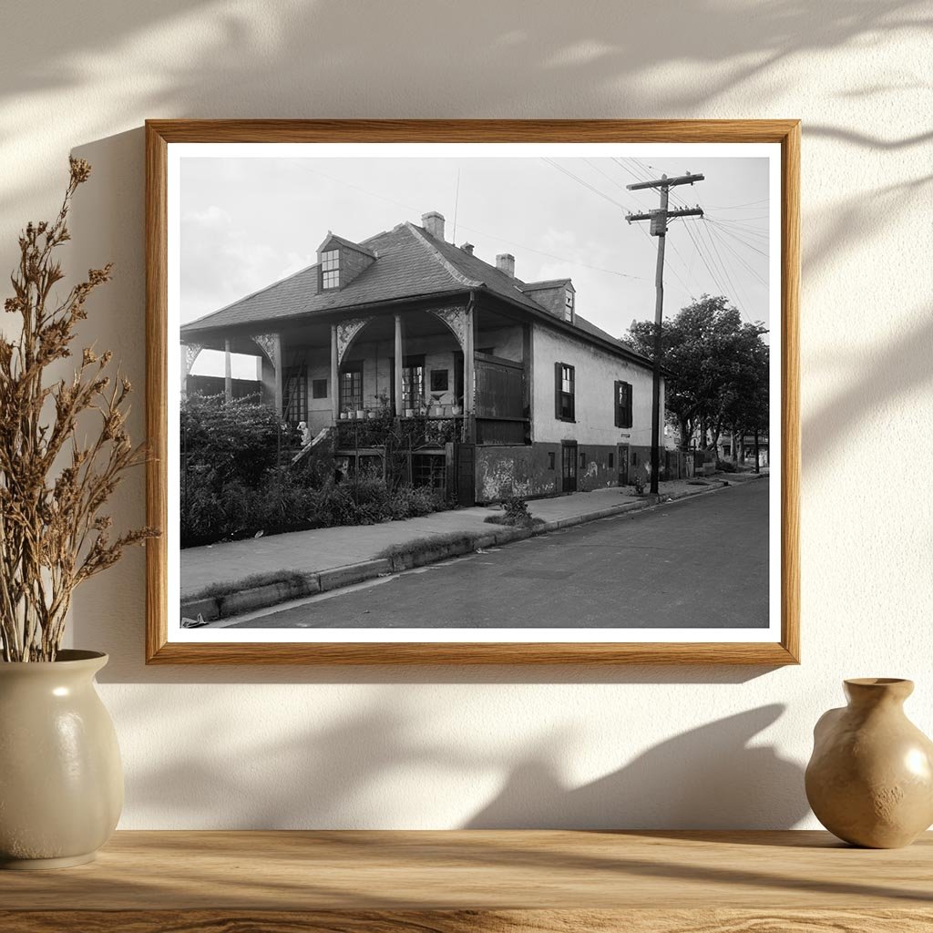 Early 20th Century New Orleans Residential Scene
