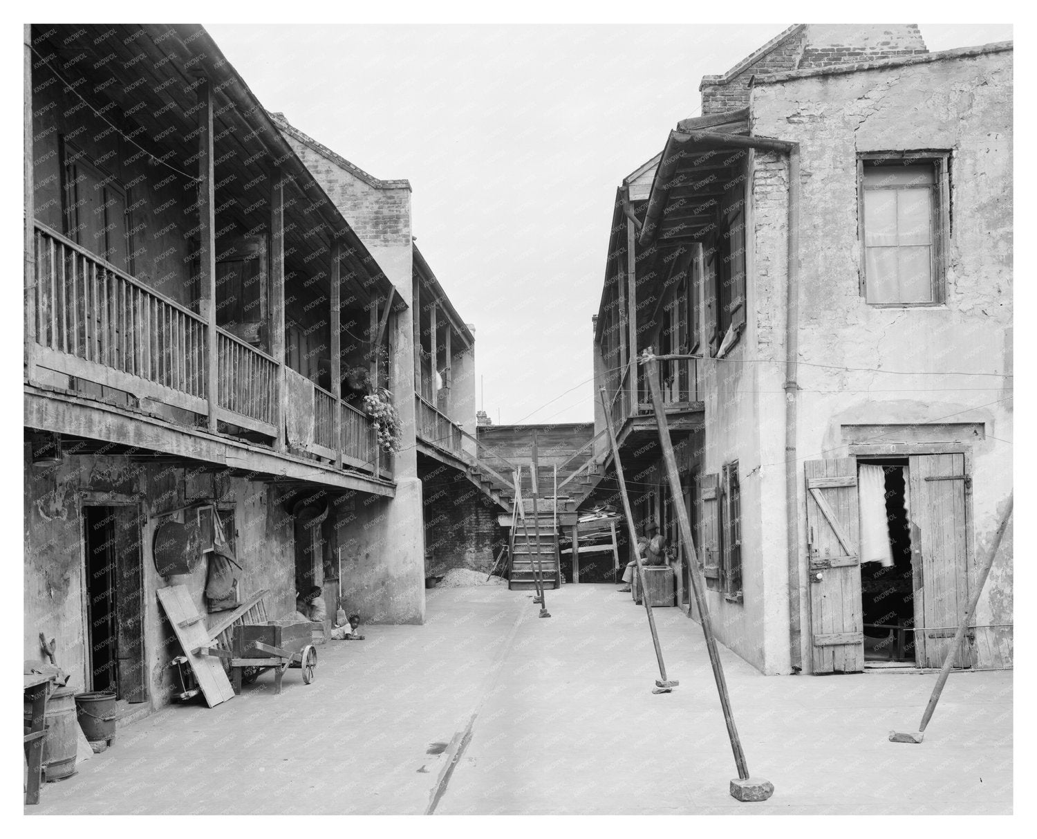 Early 20th Century Alley in New Orleans, LA