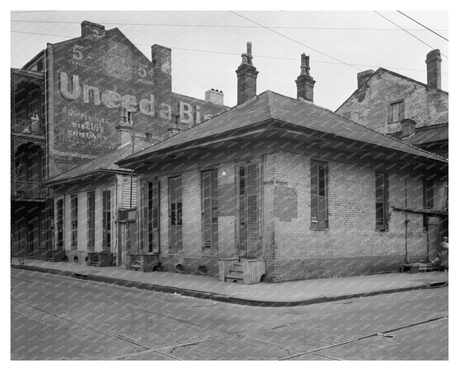 Early 20th Century New Orleans Street Scene, Louisiana