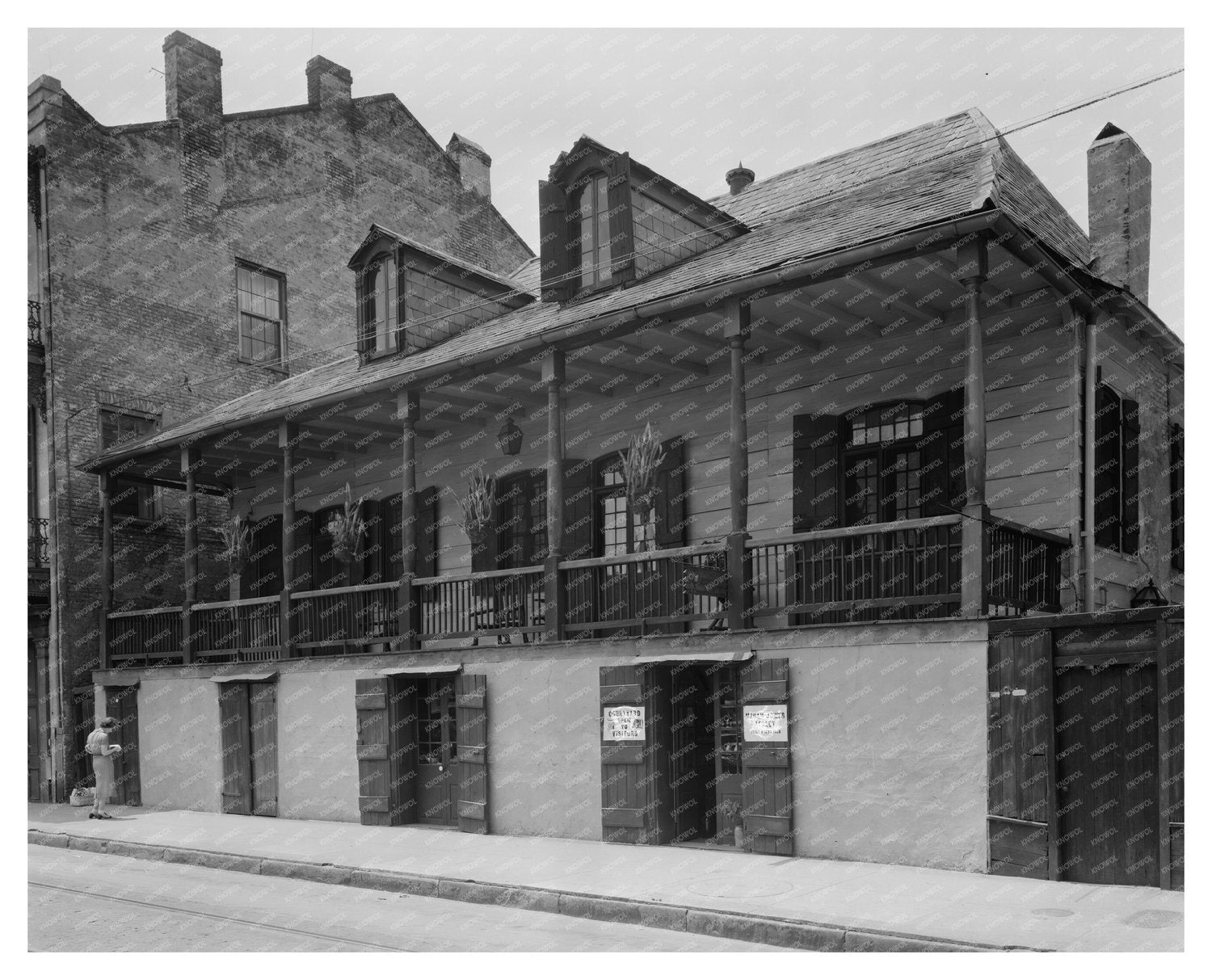 Vintage 1788 Architecture in New Orleans, Louisiana