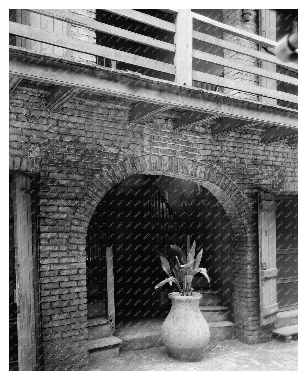 1788 Building in New Orleans Architecture - Vintage Photo