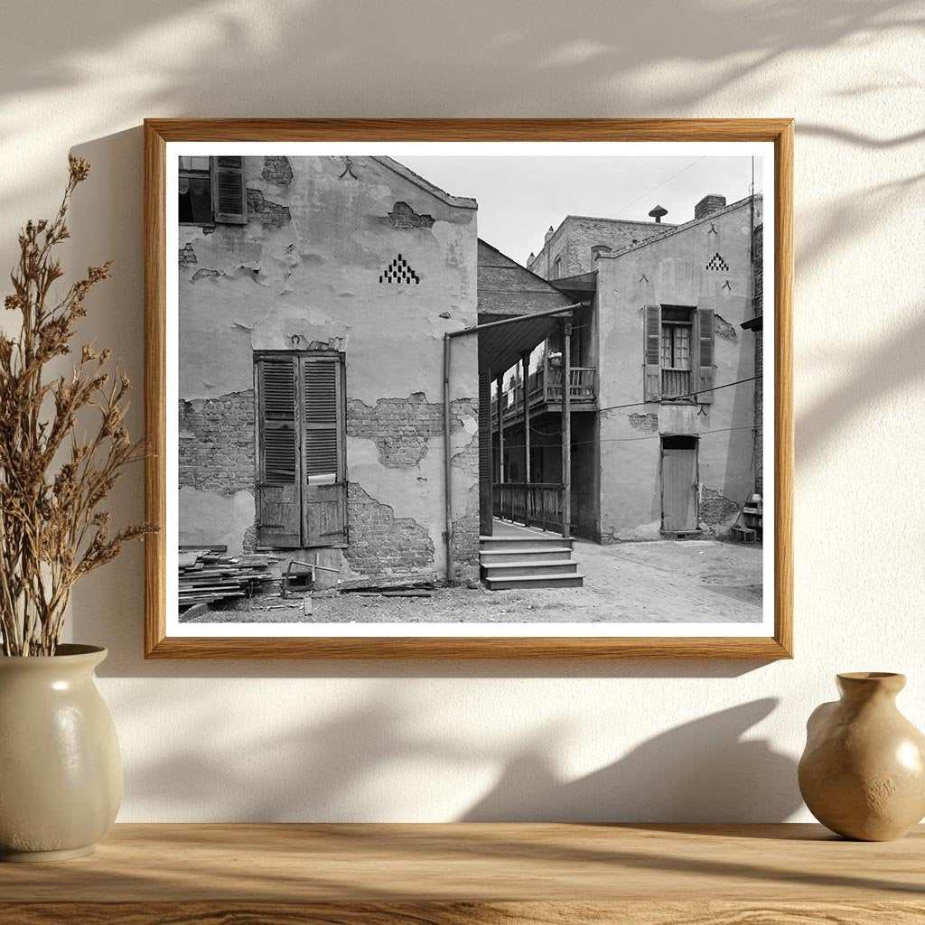 New Orleans Alley, Louisiana, 20th Century Historical Photo