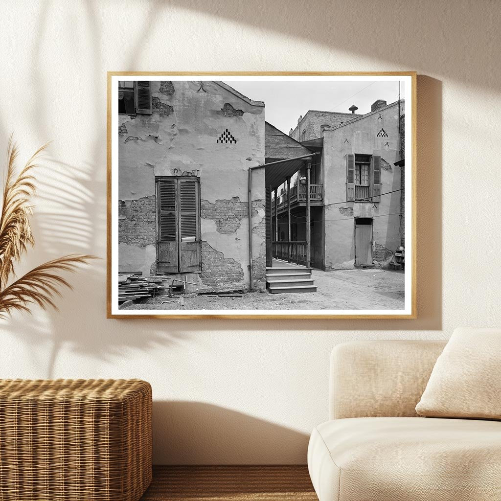 New Orleans Alley, Louisiana, 20th Century Historical Photo