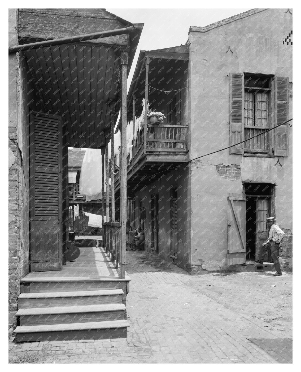 Vintage New Orleans Architecture Photo, 1953