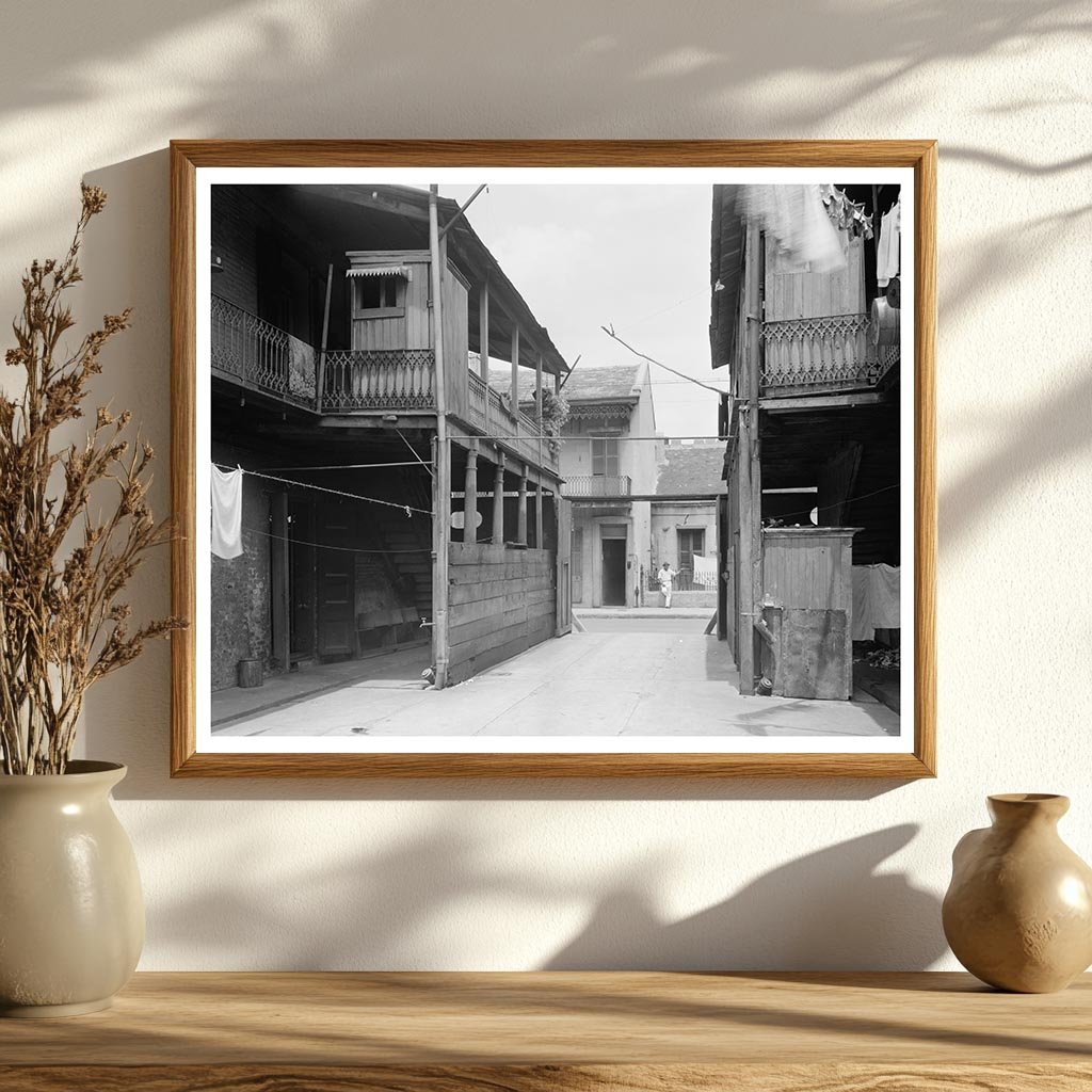 New Orleans Street Scene 1900s: Spanish Court Life