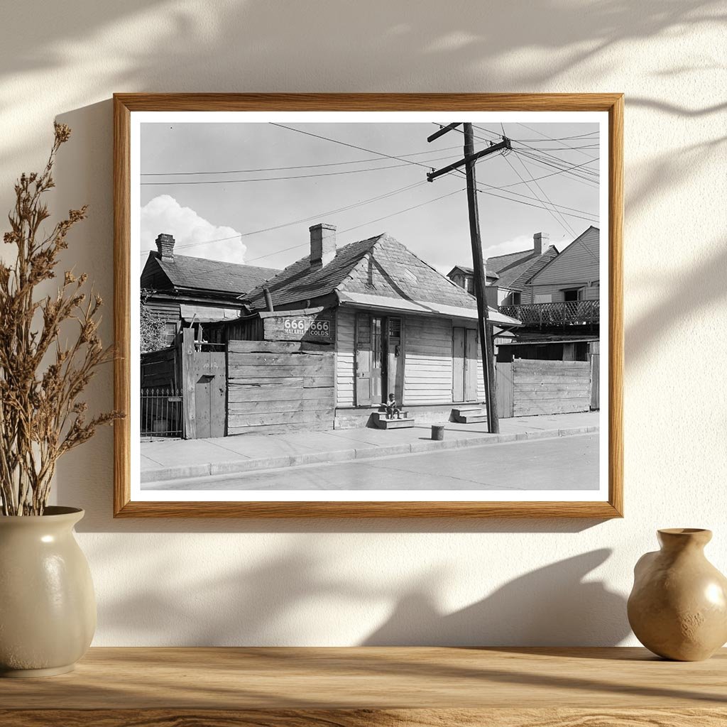 Vintage New Orleans Cabin Photo, Louisiana, 1900s