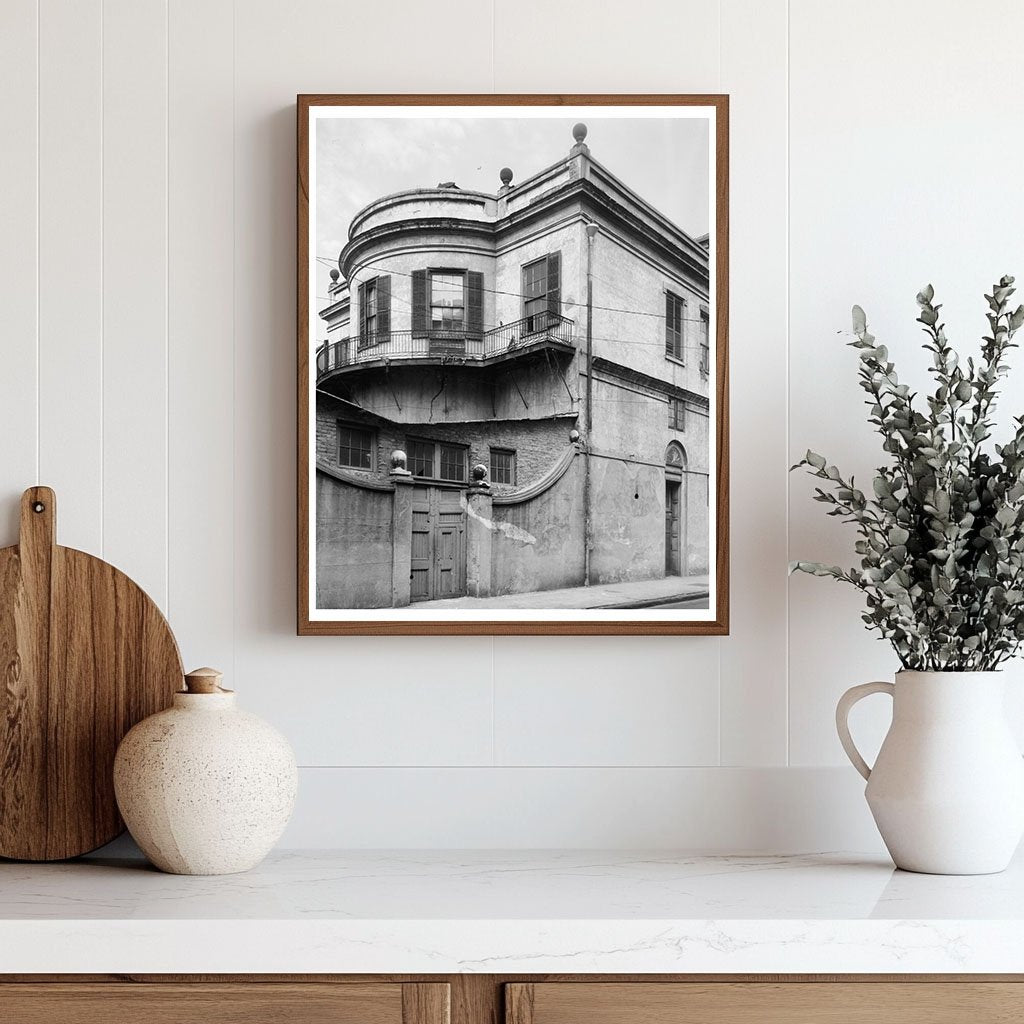 New Orleans Architecture, Orleans Parish, 1820 Vintage Photo