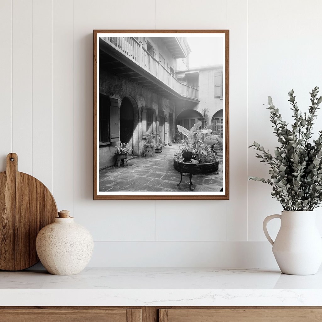 Early 20th Century Courtyard in New Orleans, LA