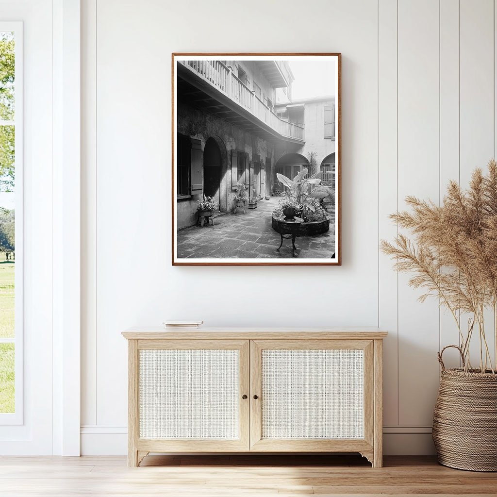 Early 20th Century Courtyard in New Orleans, LA
