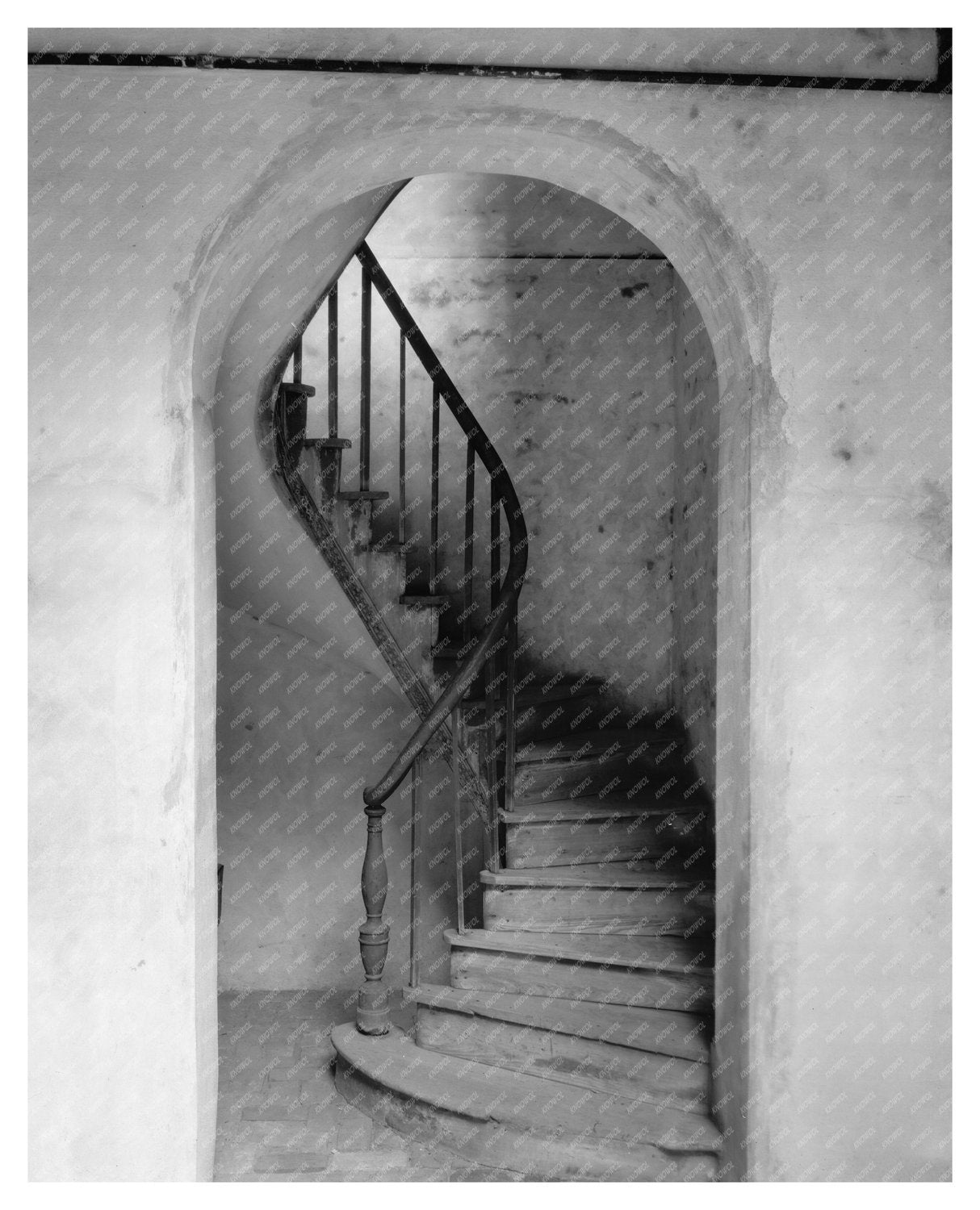 Spiral Stairway in New Orleans, LA - Mid 20th Century