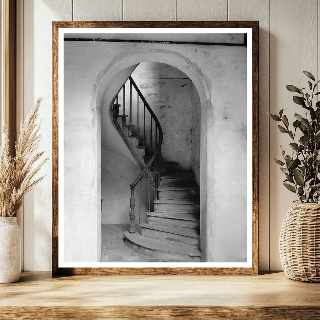 Spiral Stairway in New Orleans, LA - Mid 20th Century