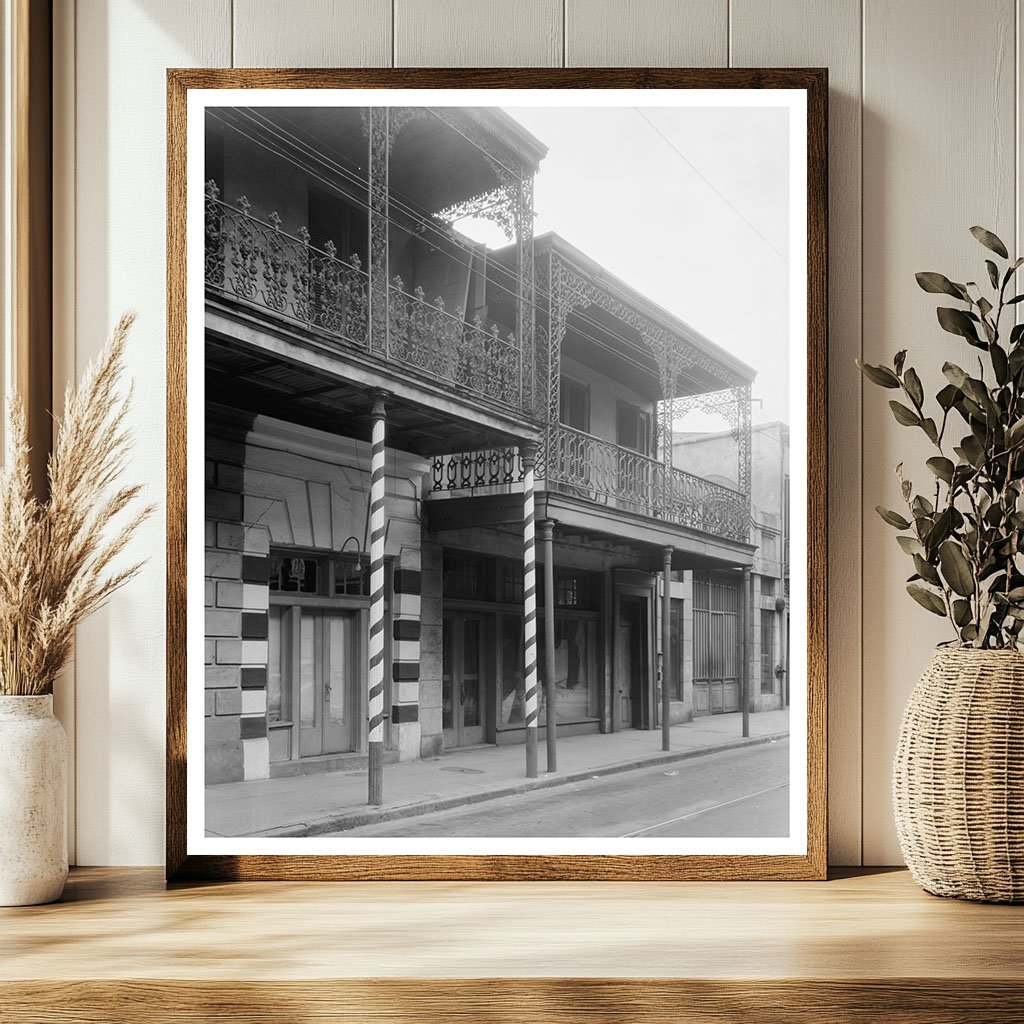 New Orleans Barbershop Scene, Early 20th Century