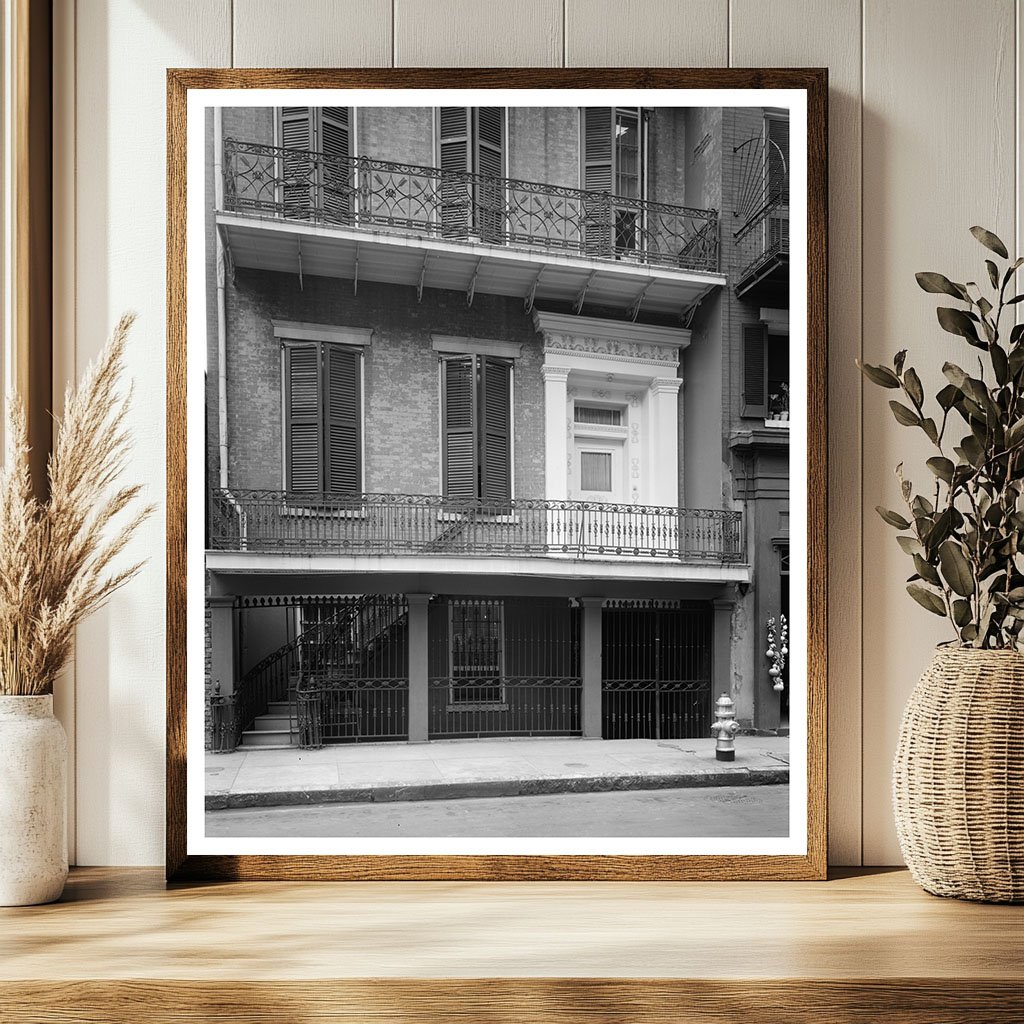 New Orleans 1838 Vintage Architecture Photo