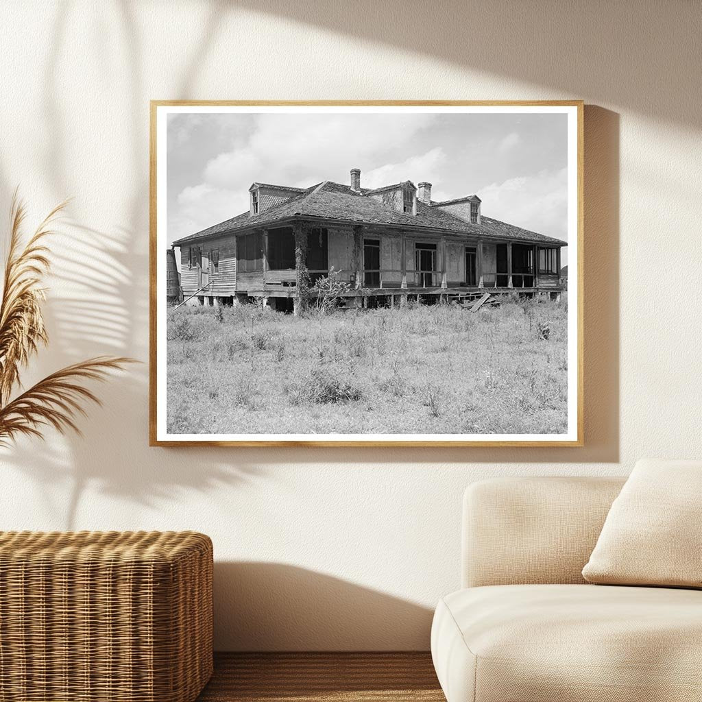 Abandoned Louisiana Building, Mississippi River, 20th Centur
