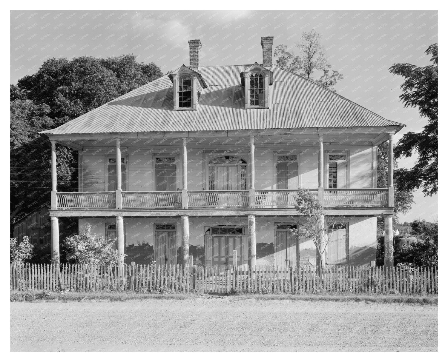 Historic Structure in New Roads, Louisiana, 1800