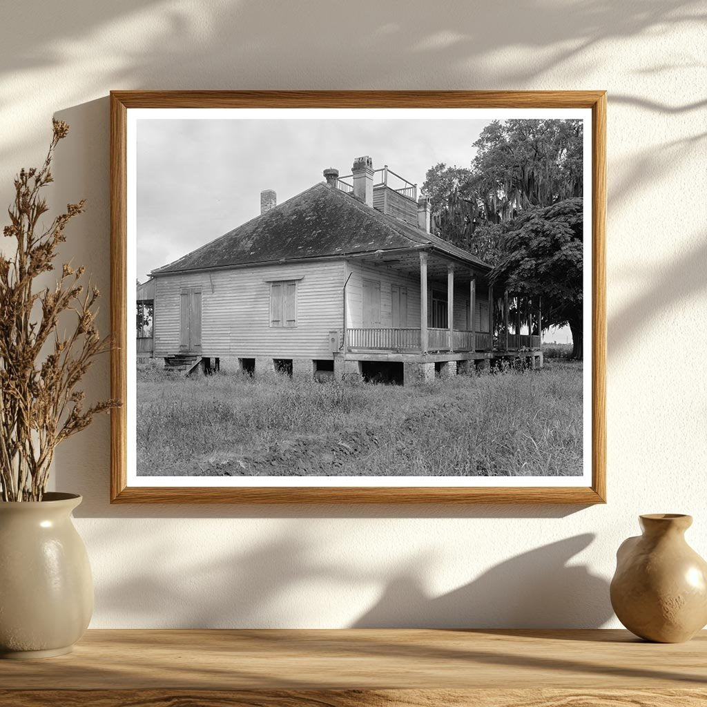 Vintage Louisiana Architecture Photo, 1953