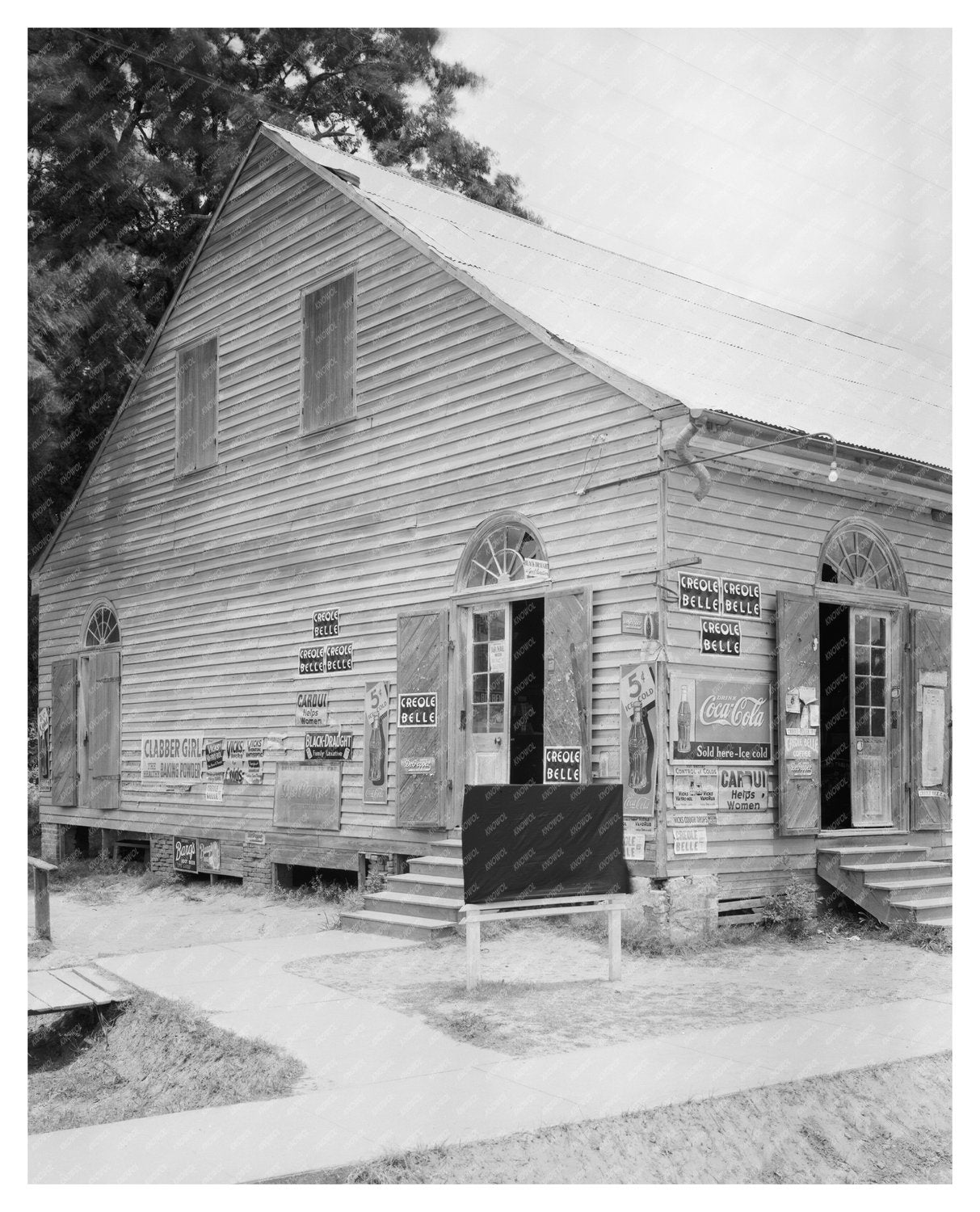 Vintage 1934 Photo of Grand Coteau Store, Louisiana