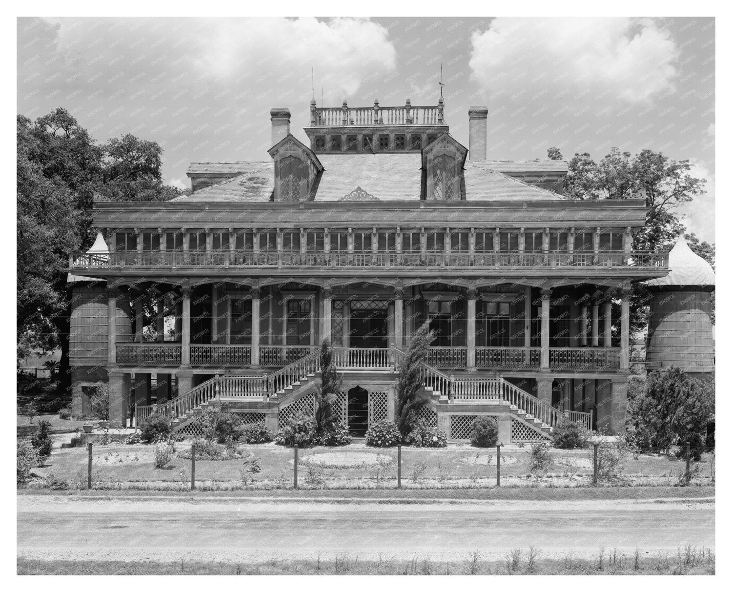 Vintage Steam Boat Gothic Building, Reserve, LA 1850