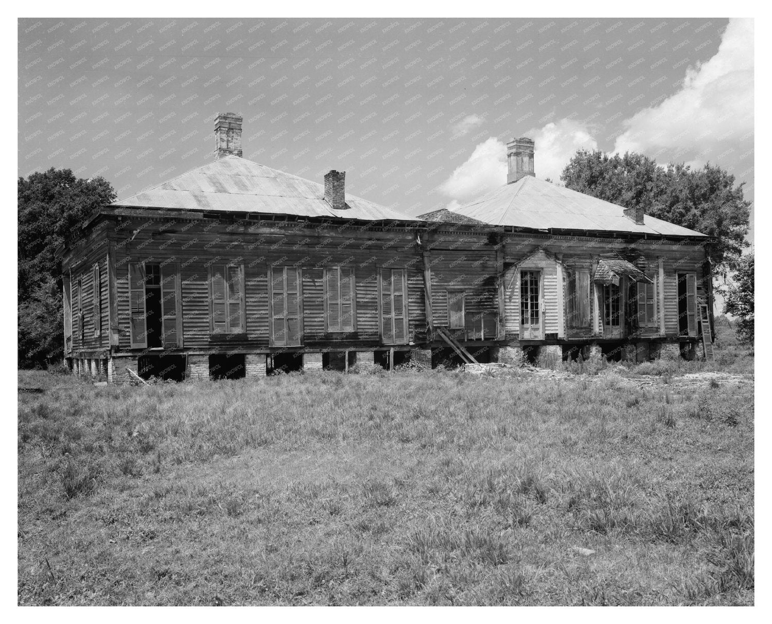 Vintage Duplexes in Ascension Parish, Louisiana, 1950s