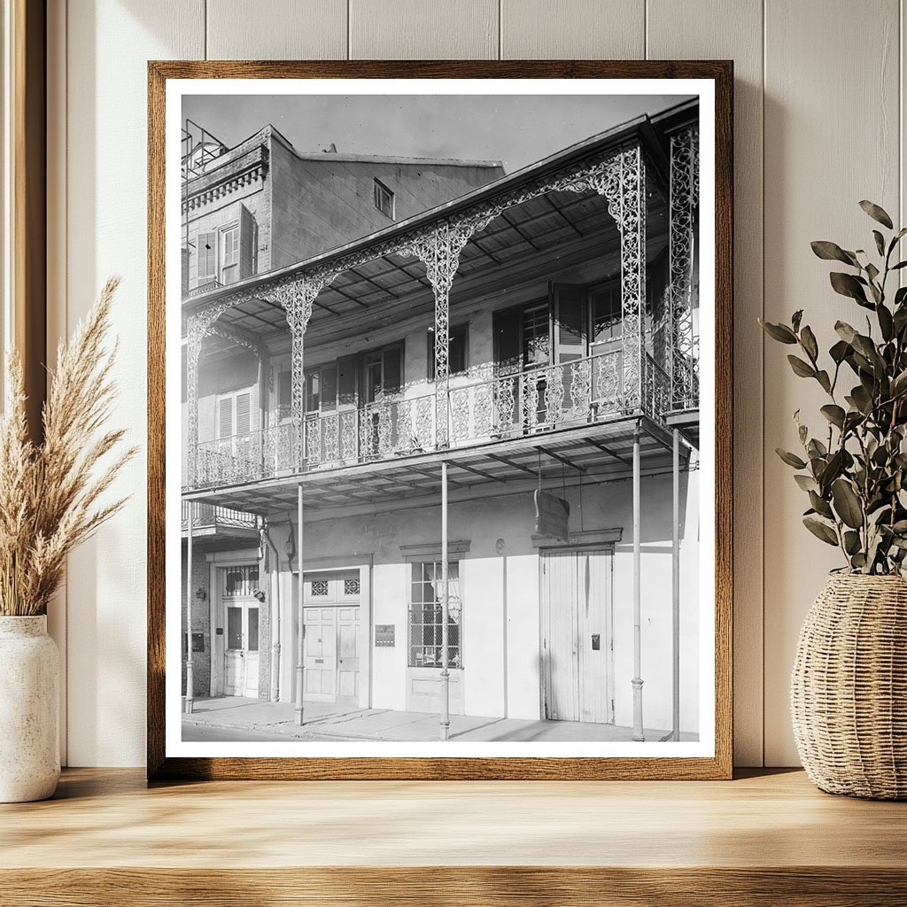 New Orleans Architecture, Louisiana 1900s Vintage Photo