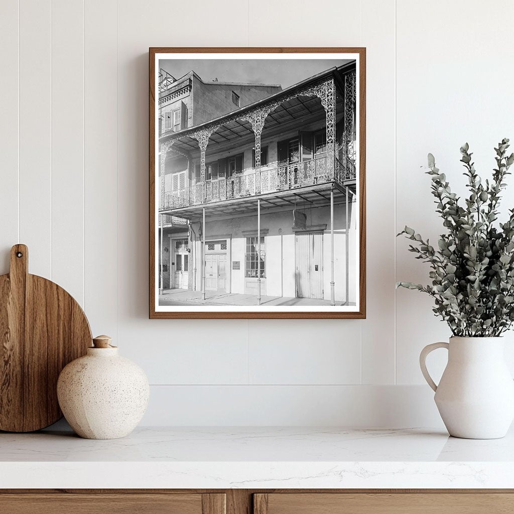 New Orleans Architecture, Louisiana 1900s Vintage Photo