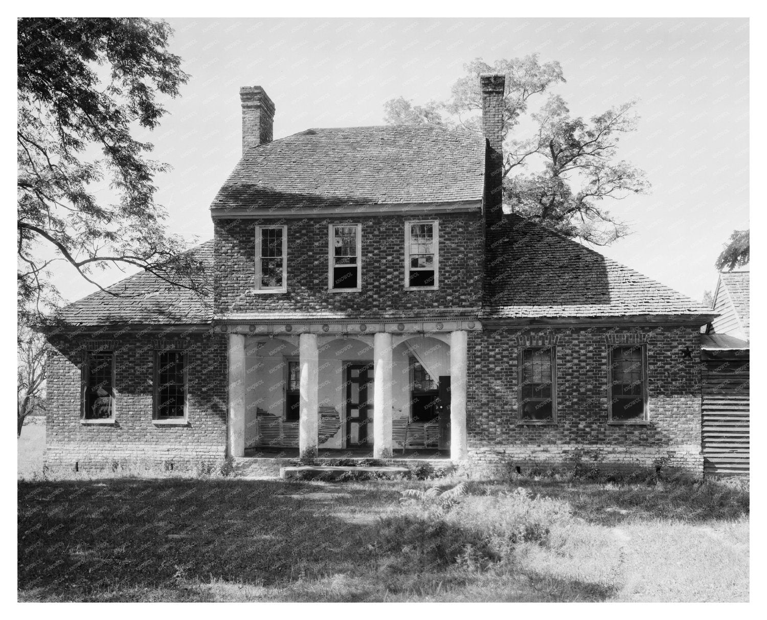 Chaptico MD 1679 Historic Lodge Vintage Photograph