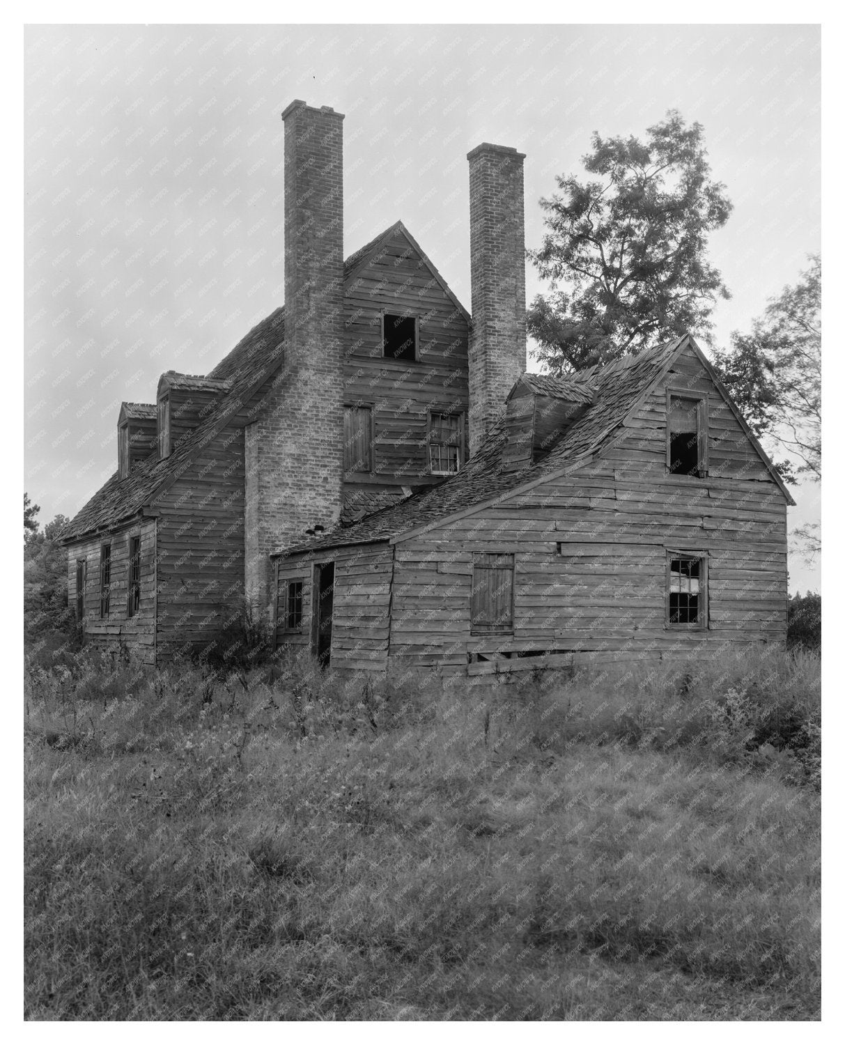 Great Mills, MD Vintage Photo of Abandoned Building, 20th Ce