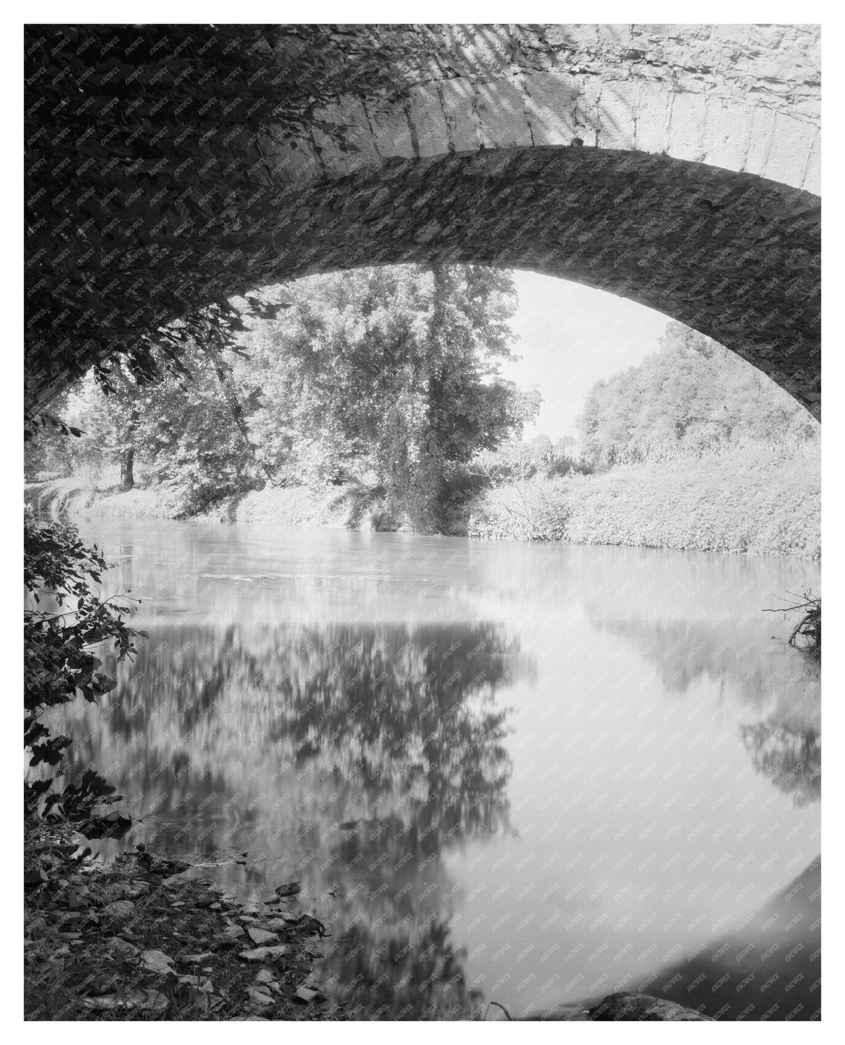 Vintage Bridge Photo, Washington County, MD, Early 1900s