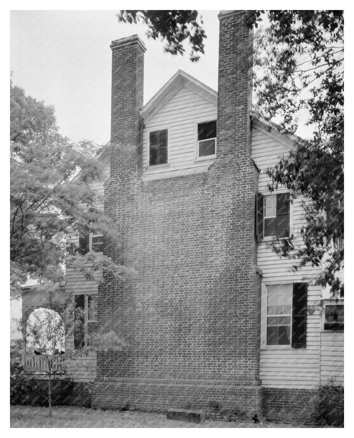 Chimneys in Washington, North Carolina - Vintage Architecture 1953