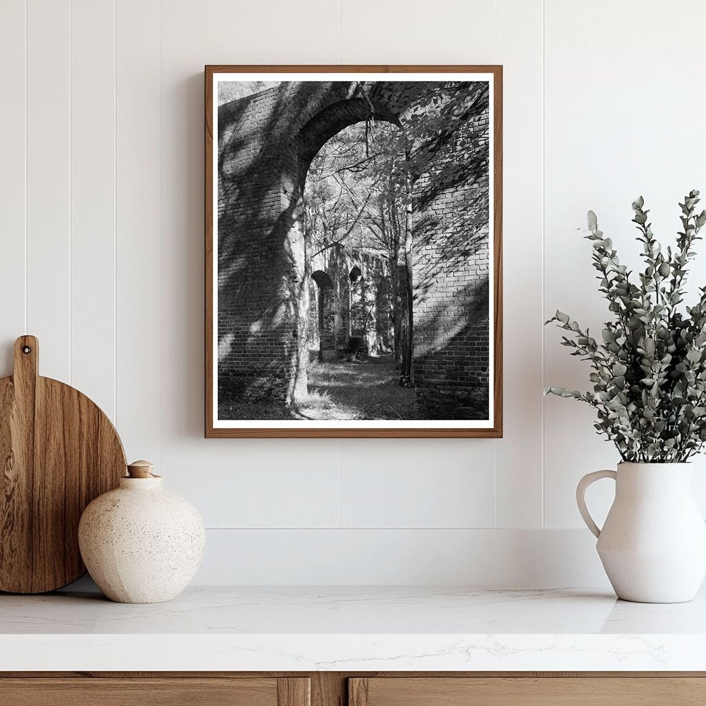 Ruined Church in Brunswick County, NC - 1941 Photo