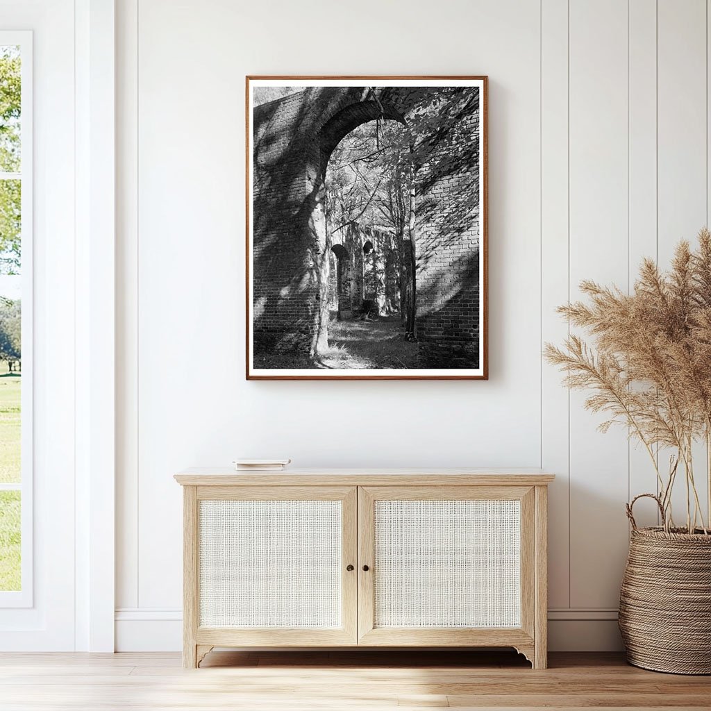 Ruined Church in Brunswick County, NC - 1941 Photo