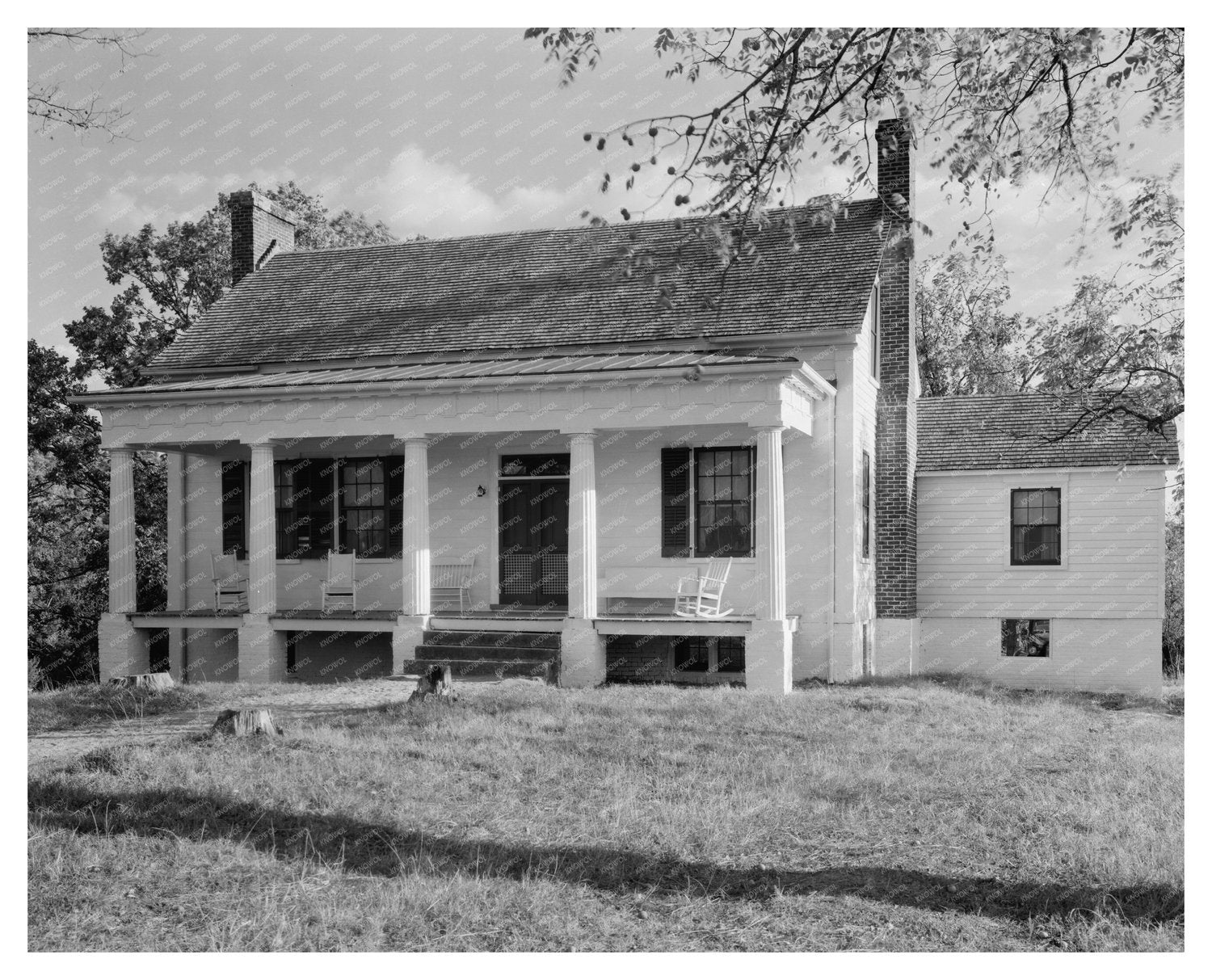 Historic Building in Concord, NC (1821) - Vintage Photo