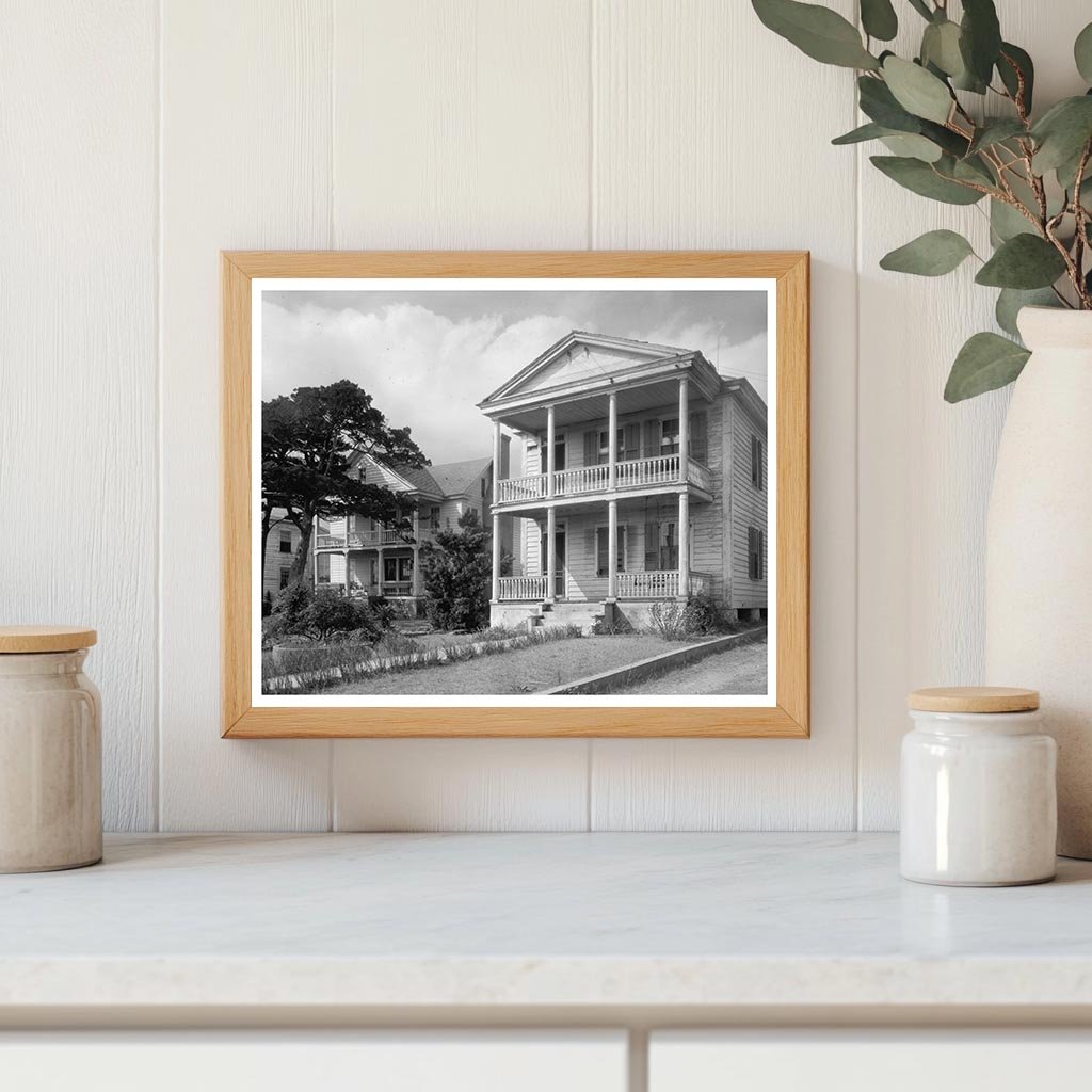 Historic Beaufort, NC Architecture Photo, Early 20th Century