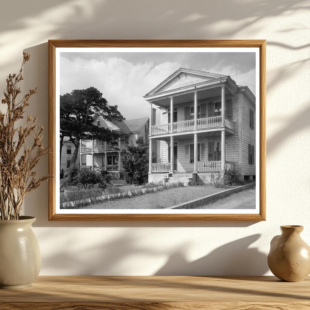 Historic Beaufort, NC Architecture Photo, Early 20th Century