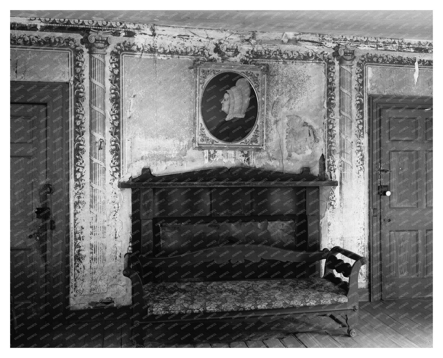1800s Interior Scene, Yanceyville, NC - Architectural Histor