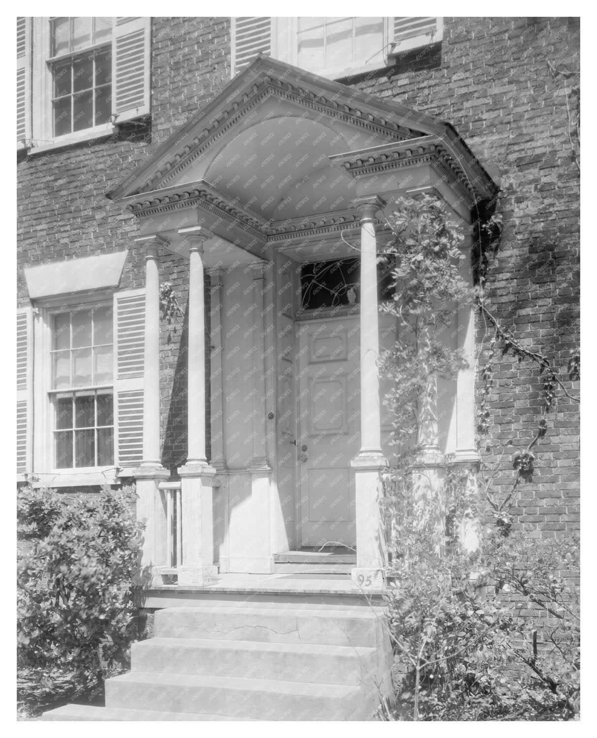 1812 Side Hall Architecture in New Bern, NC - 1941 Photo